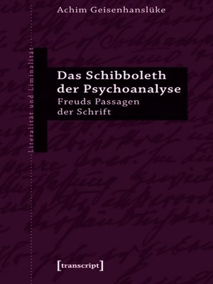 cover image of Das Schibboleth der Psychoanalyse